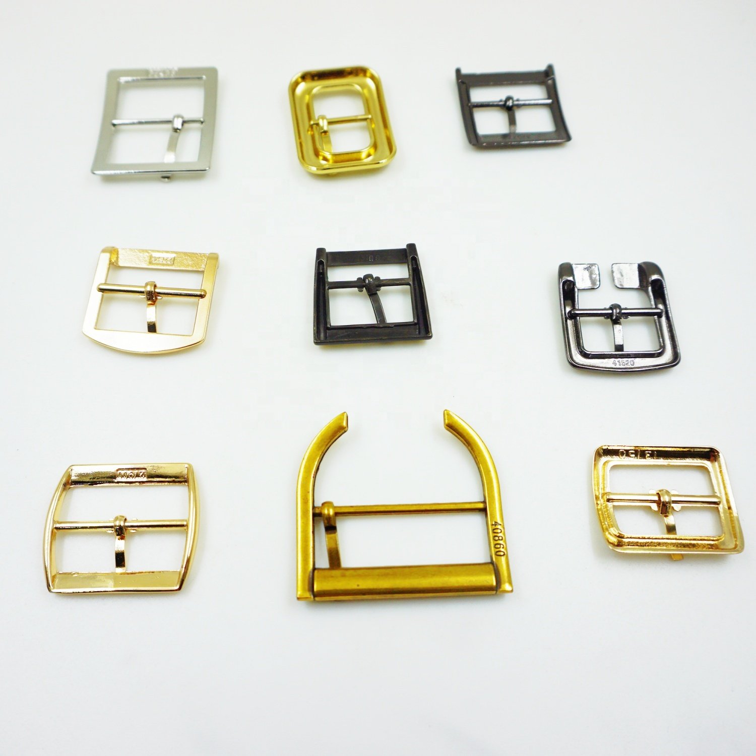 Factory direct 15mm-40mm belt buckle in stock 2024 New Zinc alloy shoe buckle