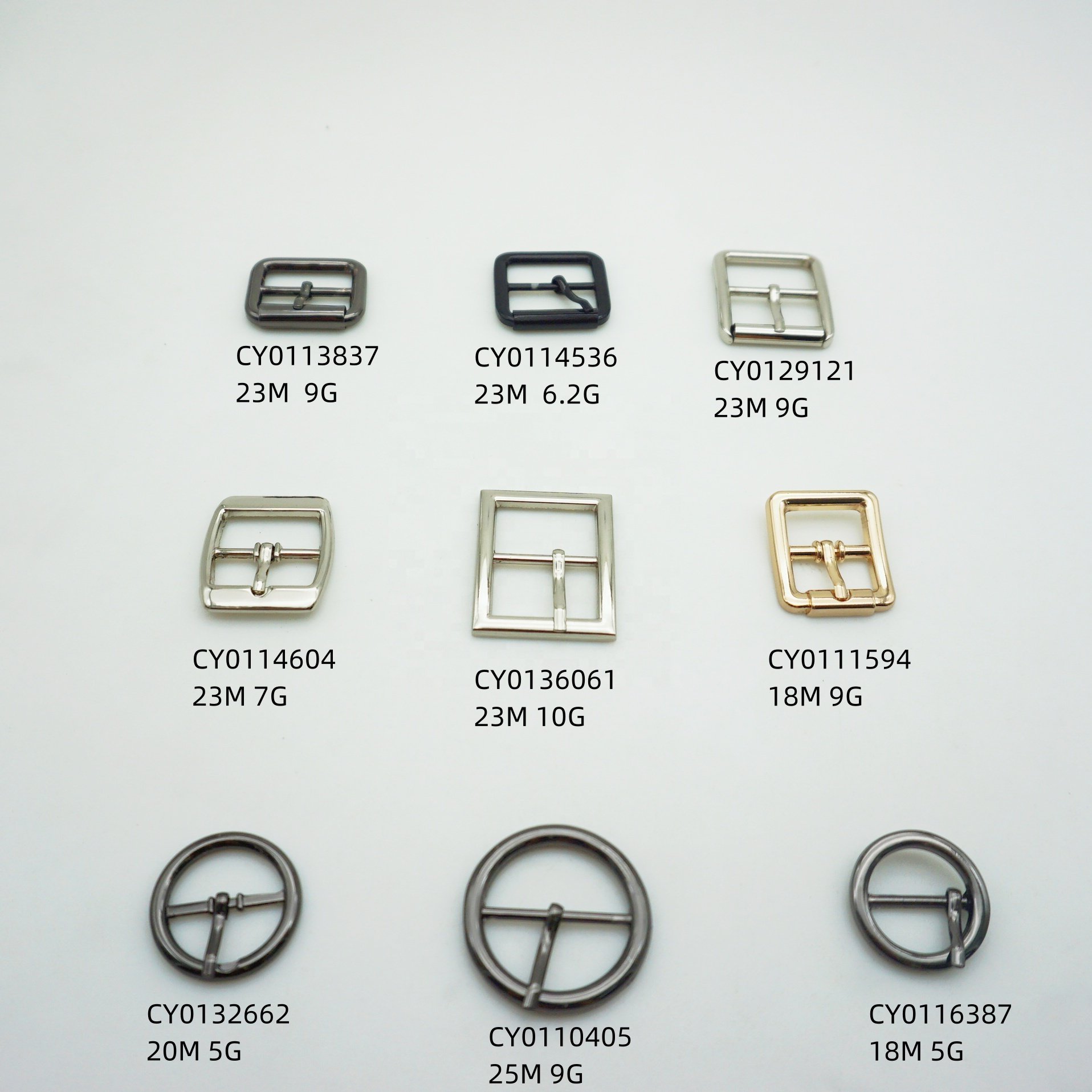 Factory direct 15mm-40mm belt buckle in stock 2024 New Zinc alloy shoe buckle