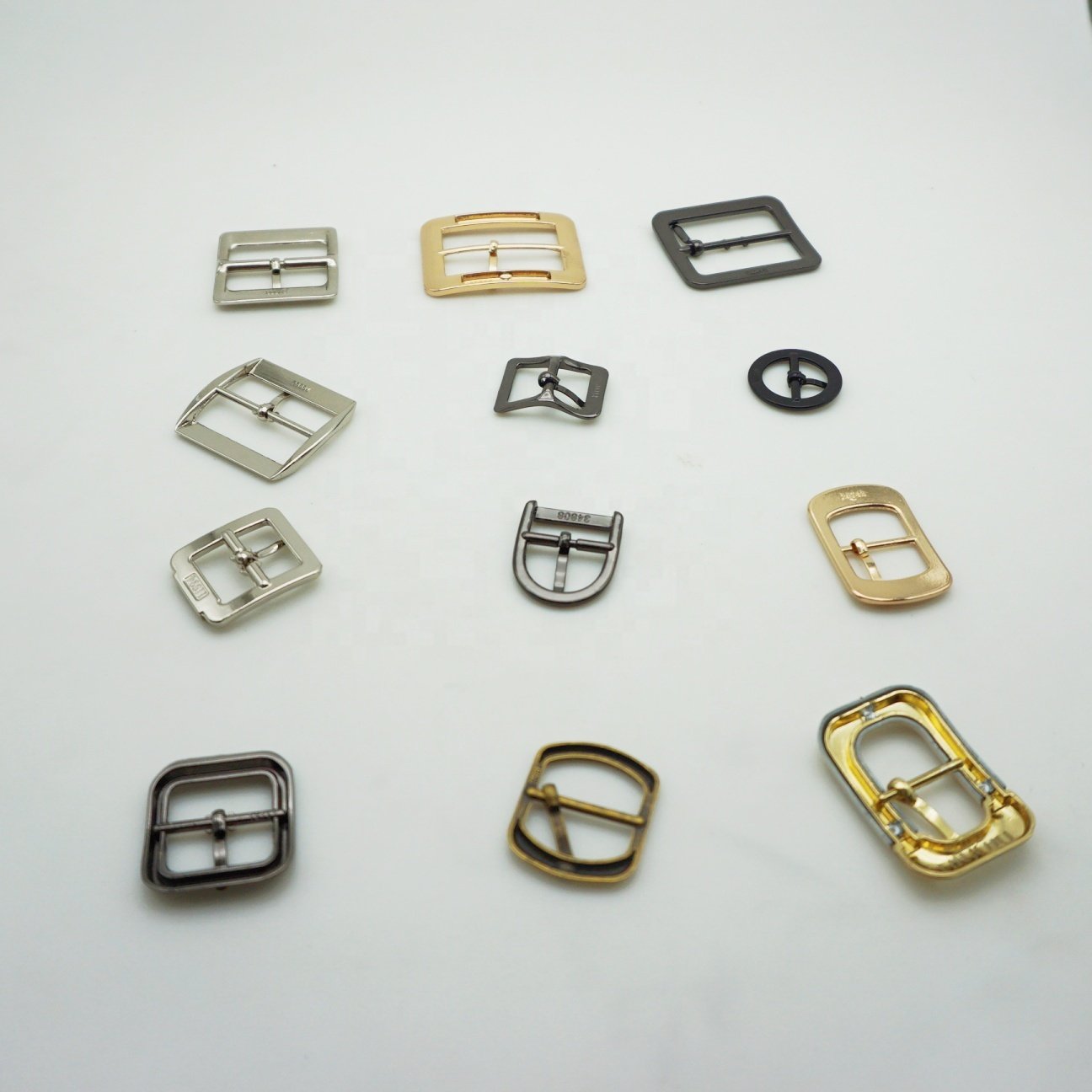 Factory direct 15mm-40mm belt buckle in stock 2024 New Zinc alloy shoe buckle