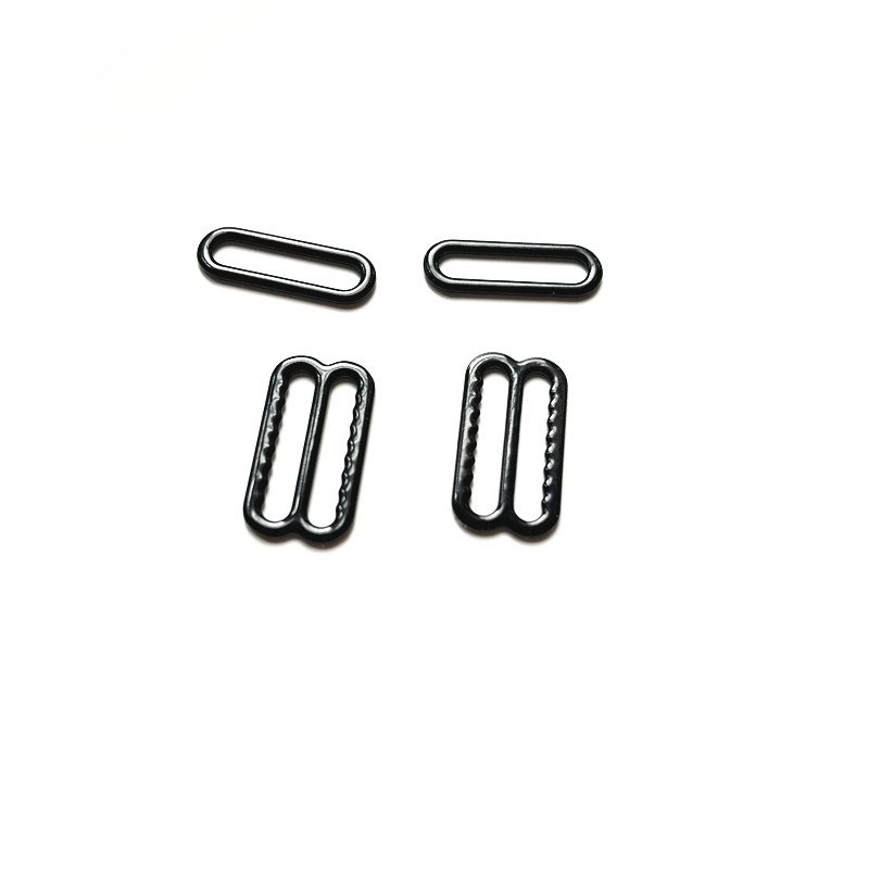 Dongguan Cager 20mm Black Metal Tri-glide Buckle nylon coated metal slider