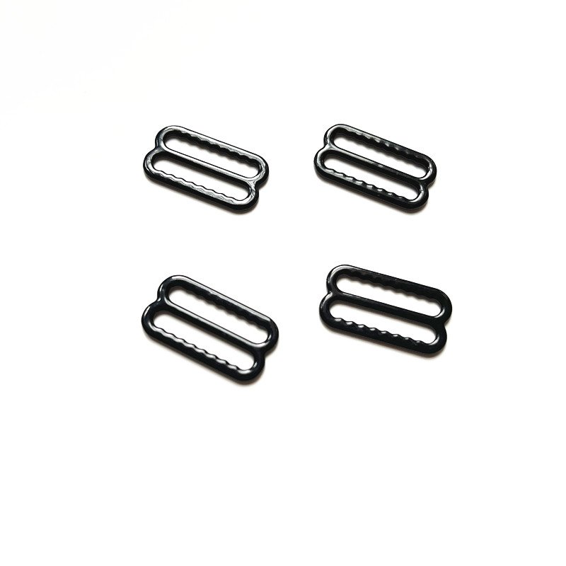 Dongguan Cager 20mm Black Metal Tri-glide Buckle nylon coated metal slider