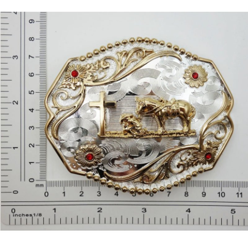 Wholesale Custom Hardware Design Your Own Logo Shiny Gold Plated Western Metal Private Label Belt Buckle For Mens