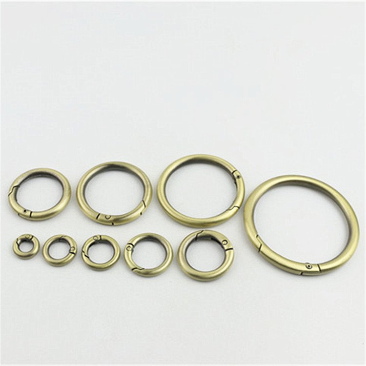 Factory Price Boutique Wholesale Spring Ring Clasp Metal Stainless Steel Spring O Buckle spring ring