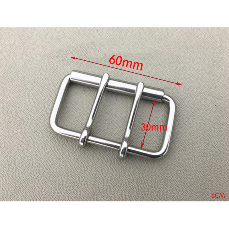 Double pin 40mm,60mm Heavy Duty Stainless Steel Replacement Metal Buckle Single Prong Square Belt Buckle for gym belt