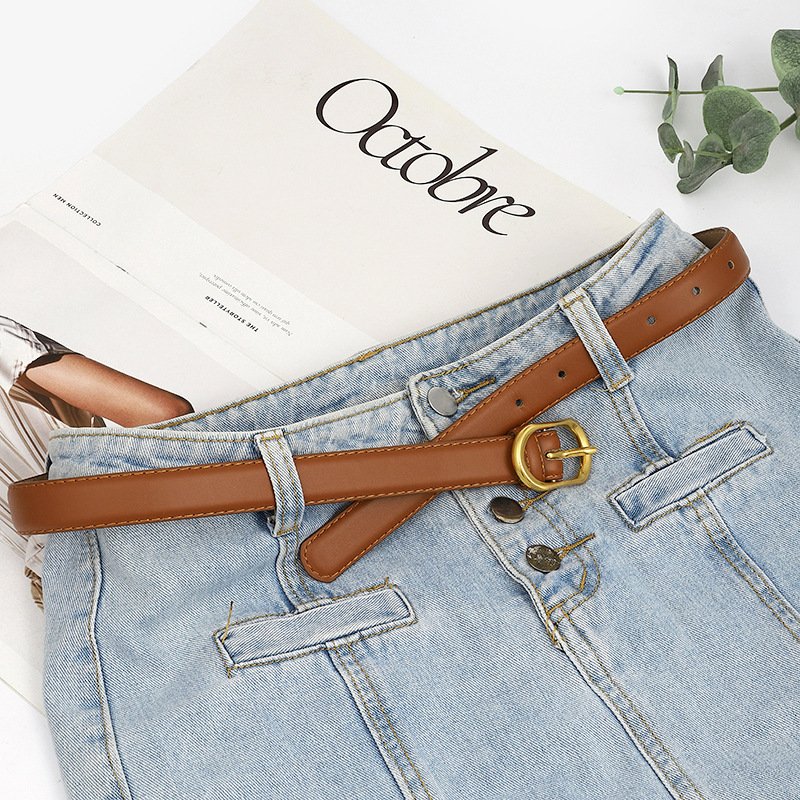 Korean Style PU Jeans Waist Belt Woman Leisure Casual Pin Buckle Student Belt Fashion