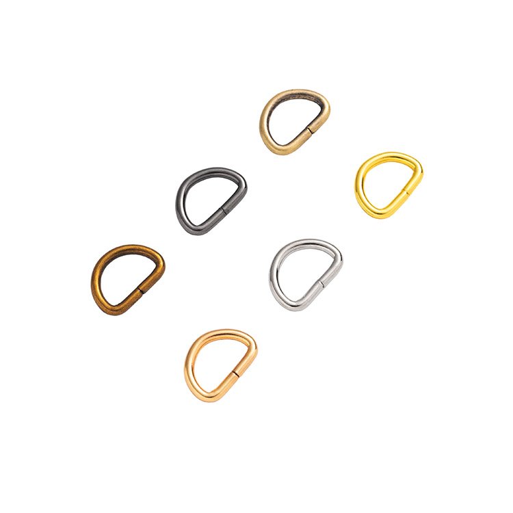 Custom D-Rings Buckle Bag Belt Hardware Clothes Accessories Brass Metal D Ring Vintage Metal Adjustable Hook Buckle