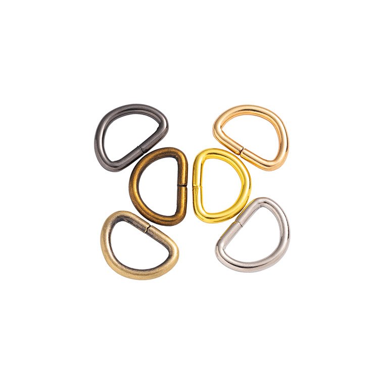 Custom D-Rings Buckle Bag Belt Hardware Clothes Accessories Brass Metal D Ring Vintage Metal Adjustable Hook Buckle