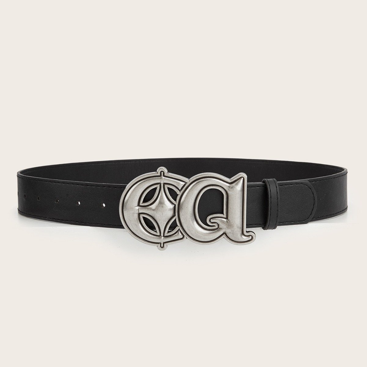New Ins English Letters Buckle Belt Jeans Dress Accessories Fashion Everything Personality Belt Women