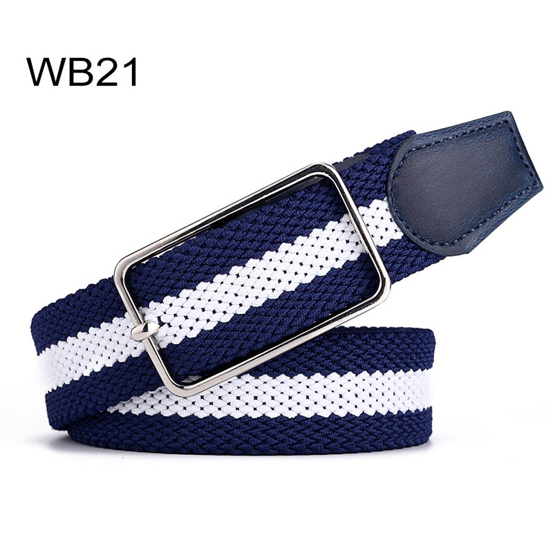 Stocking Wholesale Lady's Elastic Canvas Fabric belt Metal Buckle Outdoor Tactical Combat Belt Hunting Hiking Sports Blet