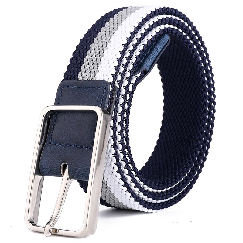 Stocking Wholesale Lady's Elastic Canvas Fabric belt Metal Buckle Outdoor Tactical Combat Belt Hunting Hiking Sports Blet