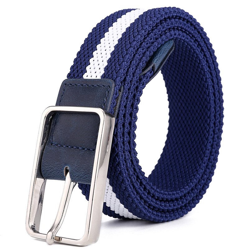 Stocking Wholesale Lady's Elastic Canvas Fabric belt Metal Buckle Outdoor Tactical Combat Belt Hunting Hiking Sports Blet