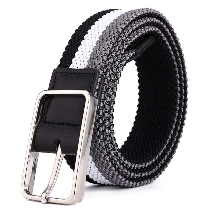 Stocking Wholesale Lady's Elastic Canvas Fabric belt Metal Buckle Outdoor Tactical Combat Belt Hunting Hiking Sports Blet