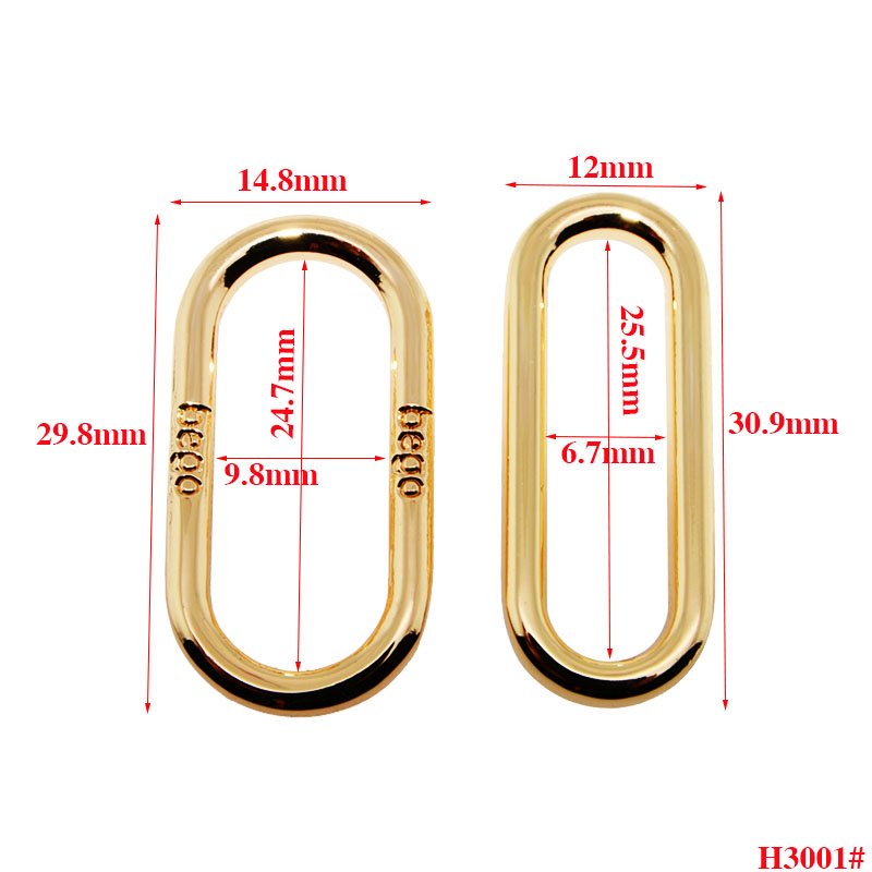 Fashion Metal Oval Ring handbag Hardware Colored Alloy Buckle Ring For Bag Handbag Leash Accessories