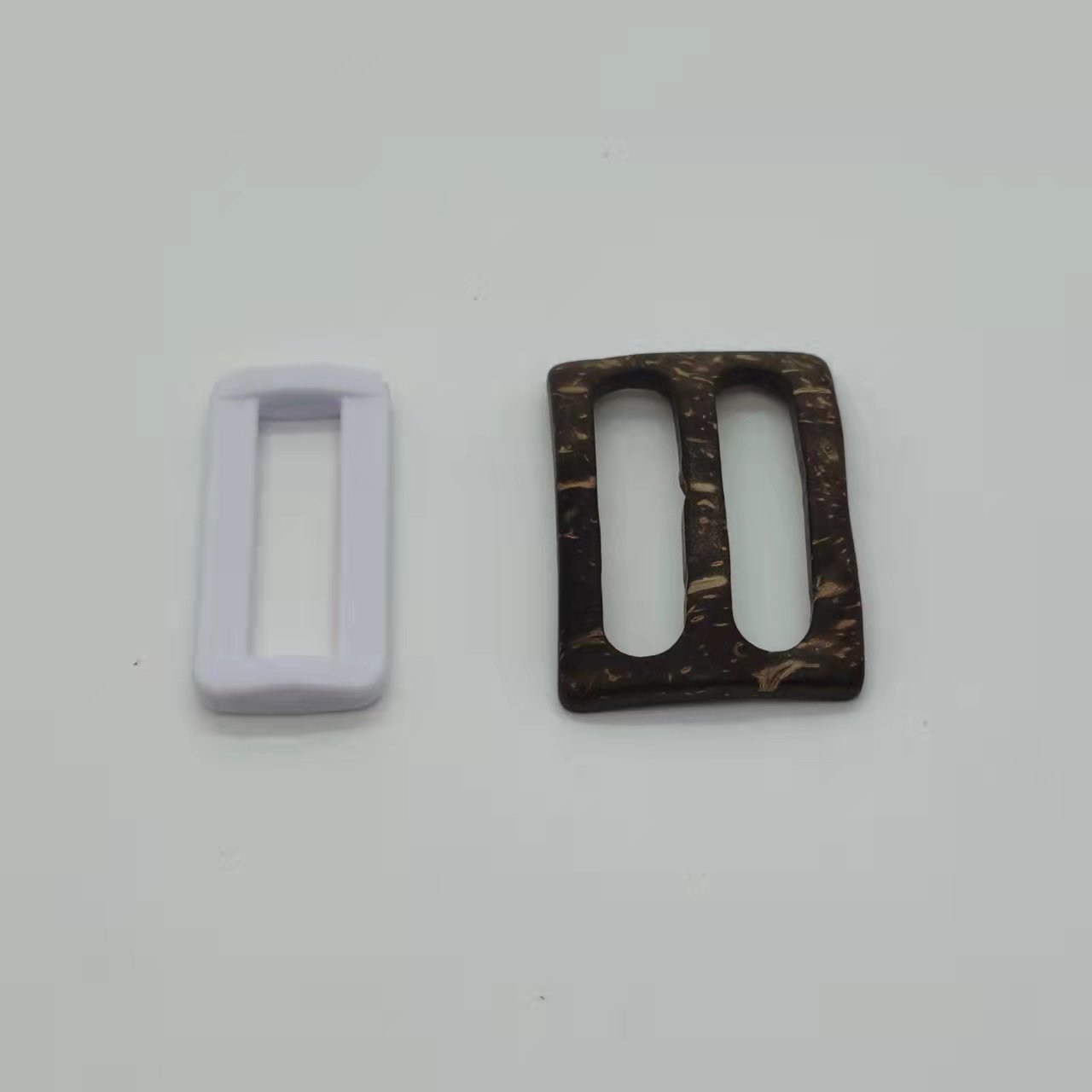 Hot Sale Plastic three -sliding sliding rectangular square regulator fastening leather woven strap Square Buckle