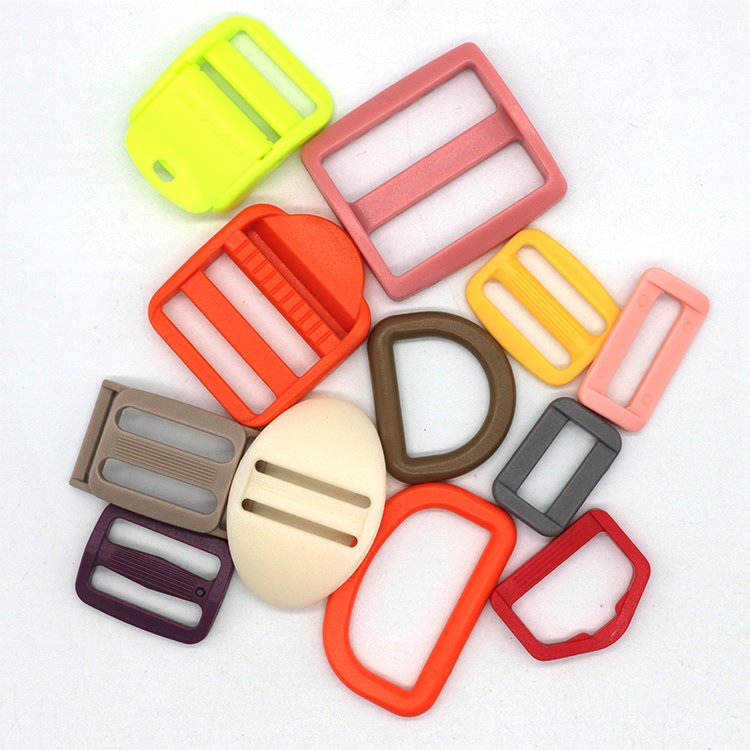 Factory Custom Plastic Adjustable Black Handbag Strap Length Tri Glide Buckle Slider Slide Clip