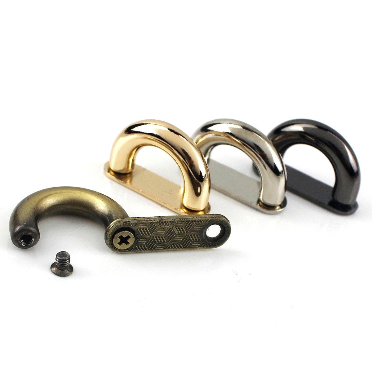 Alloy D-ring Bag Anchor Connector U Rings Buckles Arch Bridge With Screws Bag Strap Hanger Leather Craft Hardware Accessories