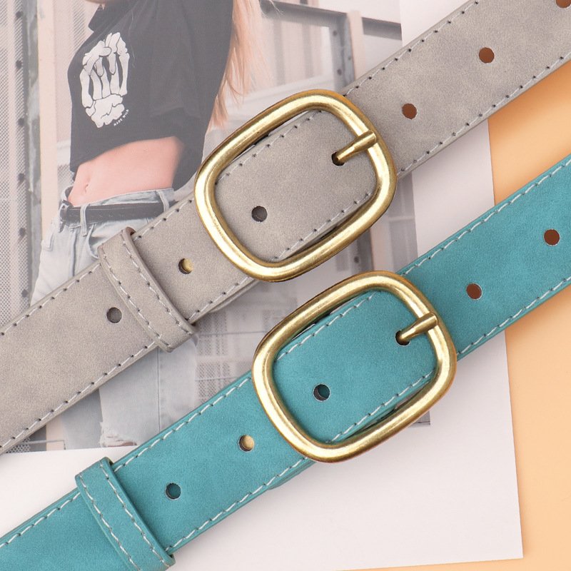 Fashionable PU Suede Leather Denim Waist Belt Pin Buckle Vintage Lady Belt