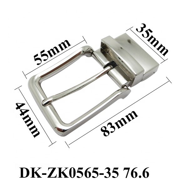 Custom Fashion 35MM Zinc Alloy Nickel Pin Belt Buckle Reversible Clip Belt Buckle For Men Leather Belt
