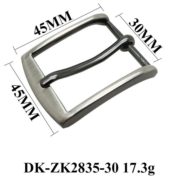 Elegant Brushed Gunmetal Neutral Fashion Durable 30MM Metal Pin Belt Buckles For Men Luxury Leather Belt