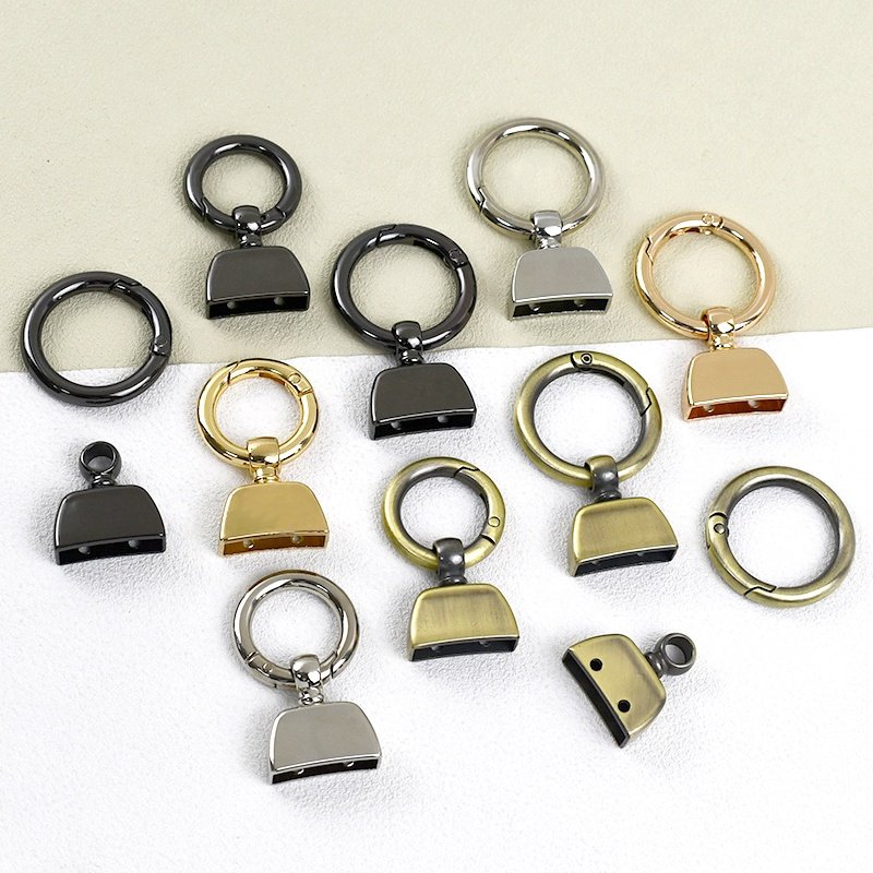 Meetee BF764 20mm Luggage Hardware Accessories DIY Handmade Keychain Bag Strap Connective Buckle Pendant Stopper Spring Buckle