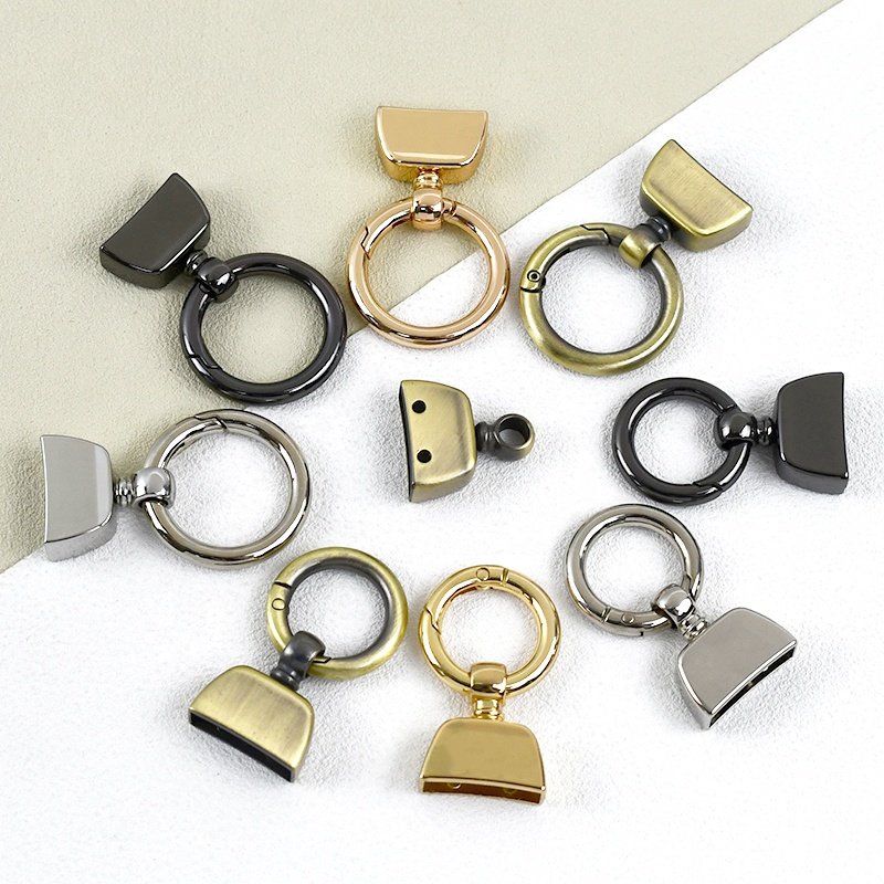 Meetee BF764 20mm Luggage Hardware Accessories DIY Handmade Keychain Bag Strap Connective Buckle Pendant Stopper Spring Buckle