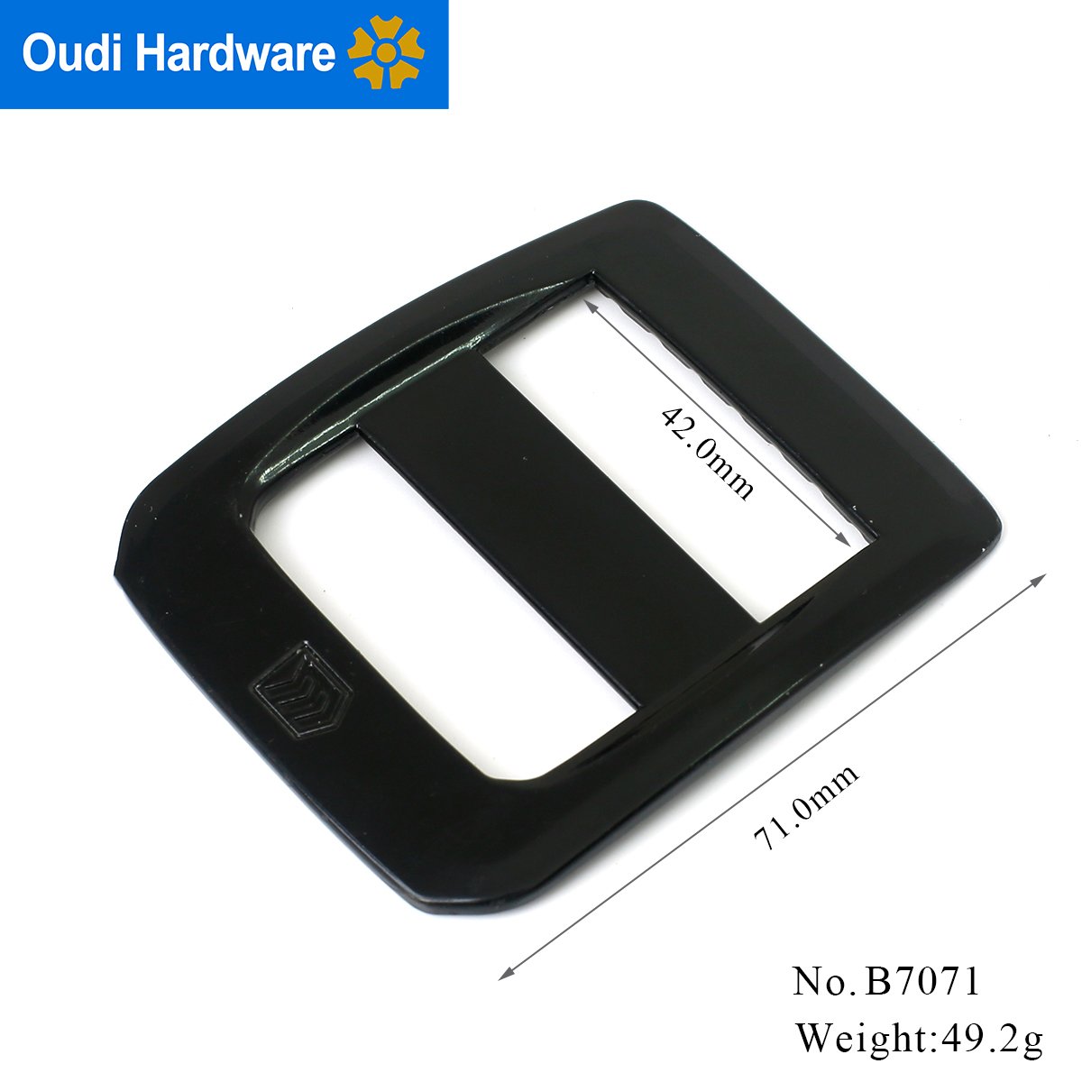 High Quality Sliding Black Metal Tri-Glide Buckle For Bag Strap