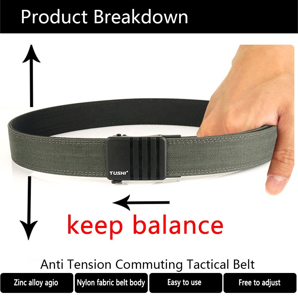 TUSHI New 3.8CM Zinc Alloy Tactical Buckle Elastic Woven Belt Men's Casual Belt Can Be Customized Logo Tactical Combat Belt