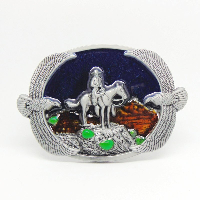 Zinc Alloy Western cowboy Golden Cow Head belt buckle Retro casual belt buckle