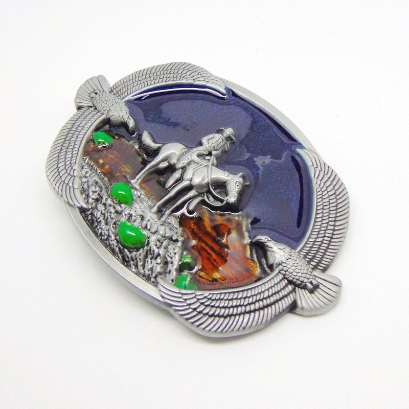 Zinc Alloy Western cowboy Golden Cow Head belt buckle Retro casual belt buckle