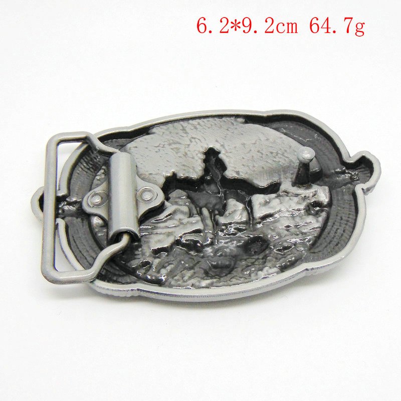 Zinc Alloy Western cowboy Golden Cow Head belt buckle Retro casual belt buckle