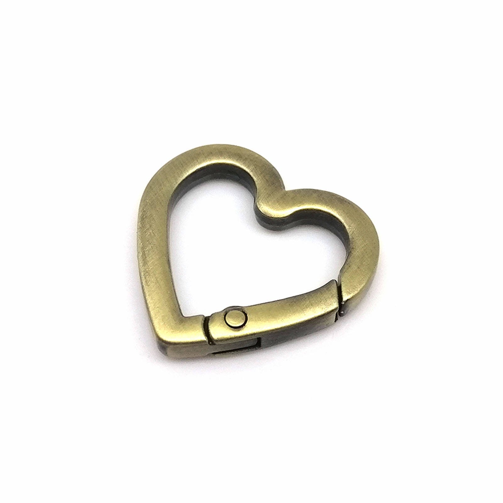 China Manufacturer Heart Shape Ring Buckle Leather Bag Handbag Belt Strap Buckle Carabiner Connect Key Dog Chain Snap Clasp Hook