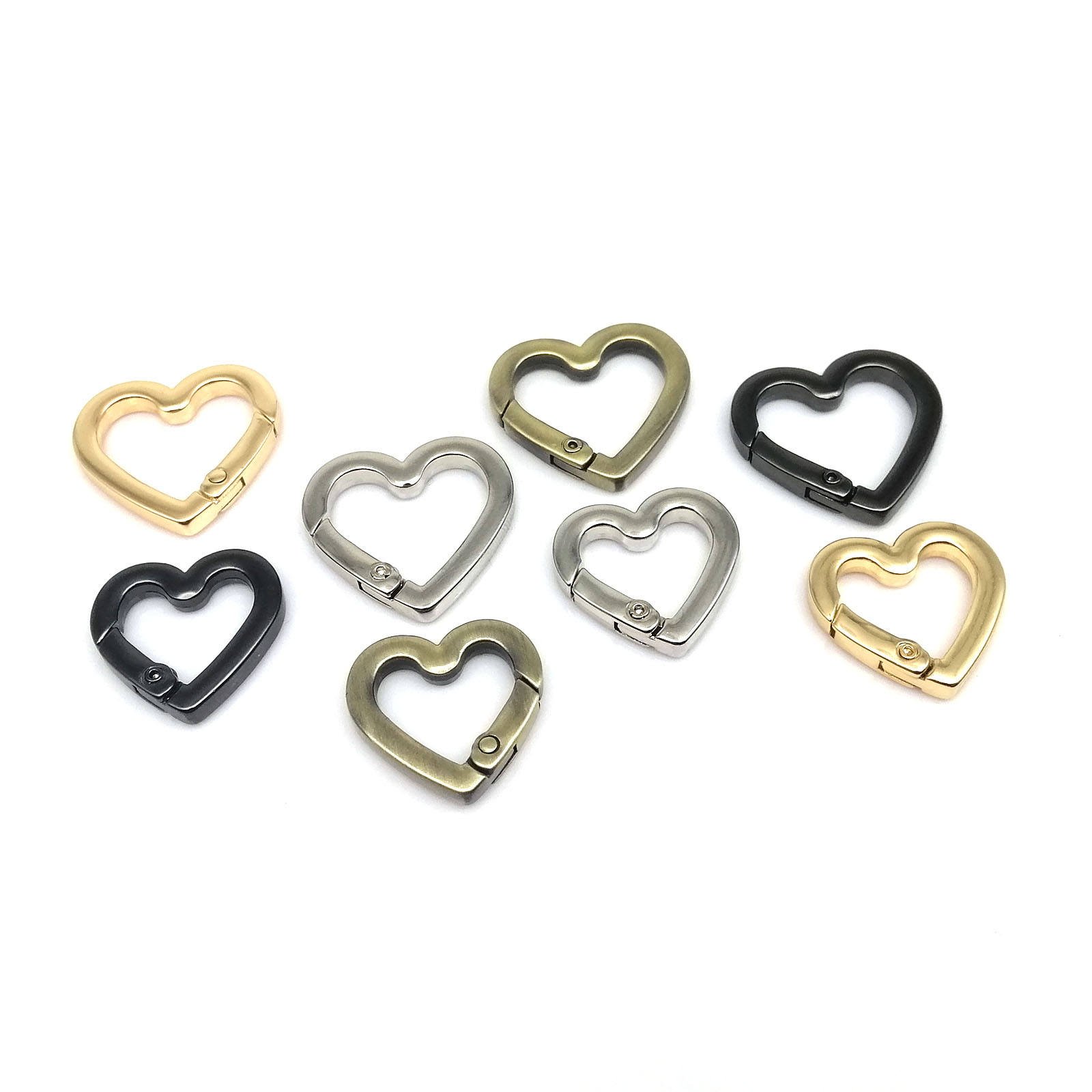 China Manufacturer Heart Shape Ring Buckle Leather Bag Handbag Belt Strap Buckle Carabiner Connect Key Dog Chain Snap Clasp Hook