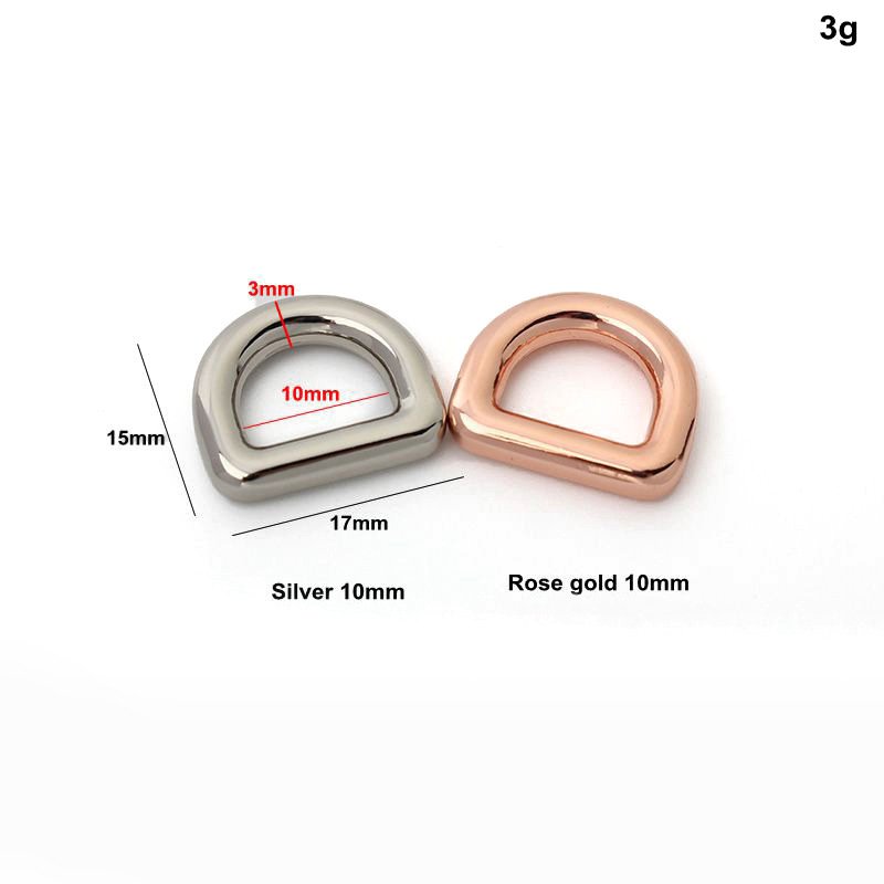 Durable Zinc Alloy D-Ring With Different Color No-Rust Round Buckle Metal Part 16Mm 20Mm 25Mm Size For Dog Collar Leash Harness