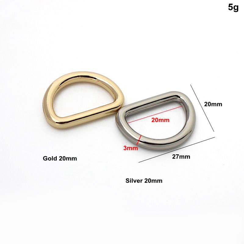 Durable Zinc Alloy D-Ring With Different Color No-Rust Round Buckle Metal Part 16Mm 20Mm 25Mm Size For Dog Collar Leash Harness