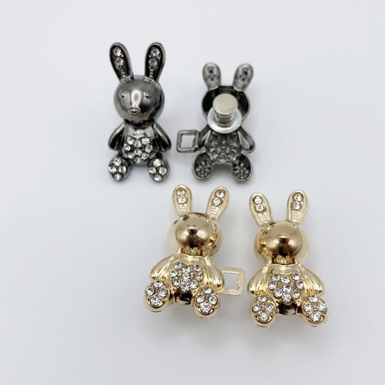 Cute Rabbit Jeans Button Pins No Sewing Detachable Waist Body Fit Tighten Buckles Adjustment Instant for Skirt Pant Jeans