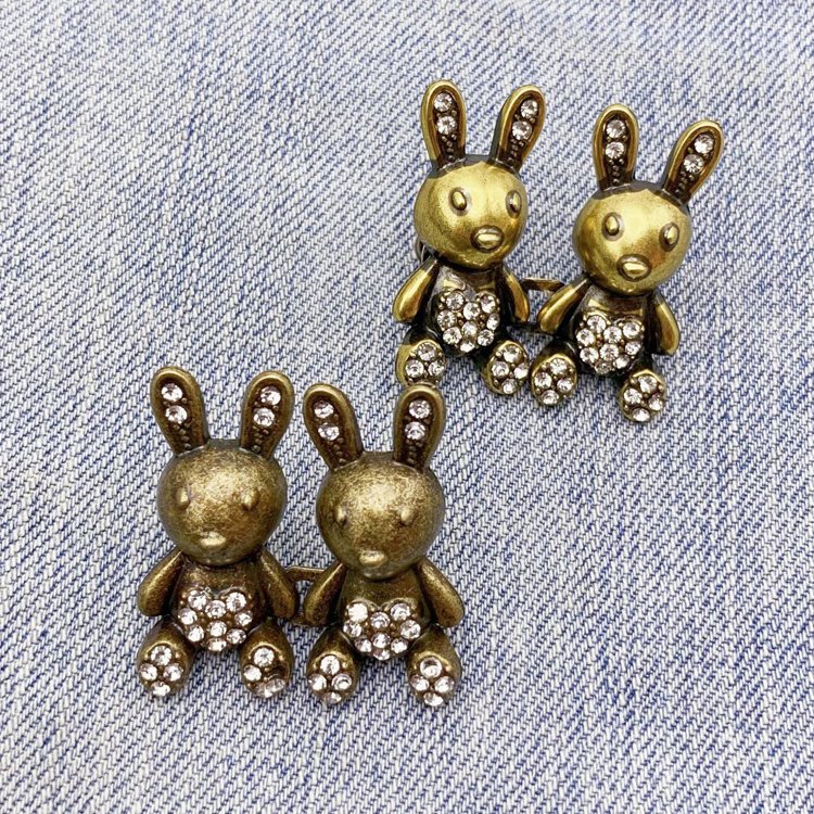 Cute Rabbit Jeans Button Pins No Sewing Detachable Waist Body Fit Tighten Buckles Adjustment Instant for Skirt Pant Jeans