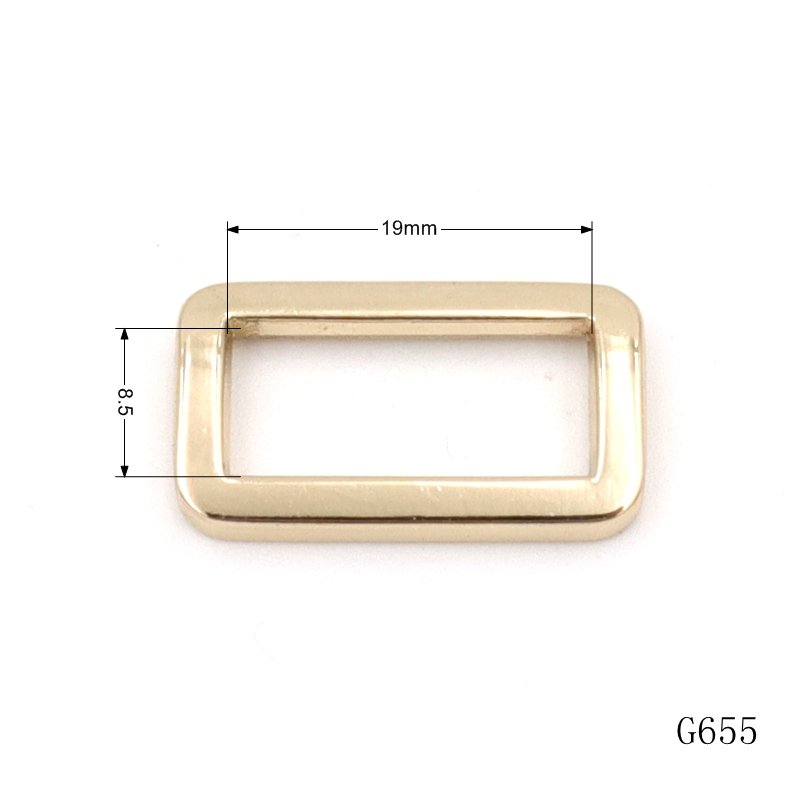 Handbag Hardware Manufacture 19mm Strap Webbing Buckle Metal Square Buckle For Bags