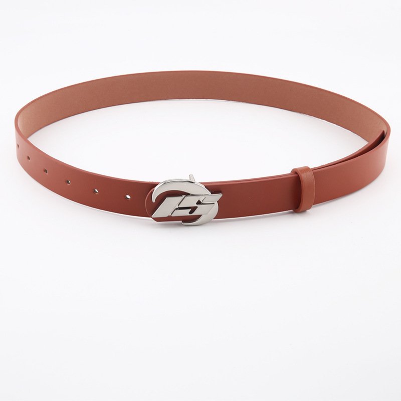 New Arrival Women's Half Round Wrap Buckle Simple Leather Fine Pu Fashion Belts For Female