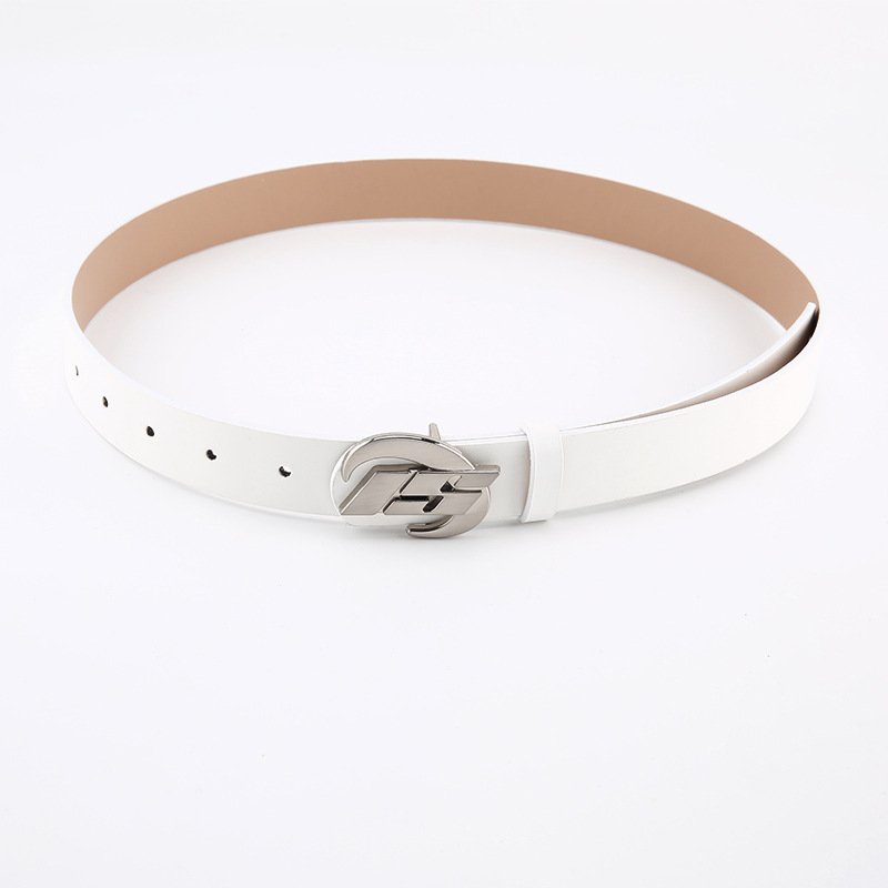 New Arrival Women's Half Round Wrap Buckle Simple Leather Fine Pu Fashion Belts For Female
