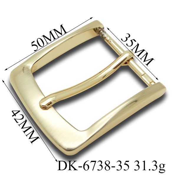 35mm Nice Polishing Shiny Gold Finished Metal Buckle For Belt Lady Men Custom Logo Pin Buckles Courroie Ceinture Accessoires