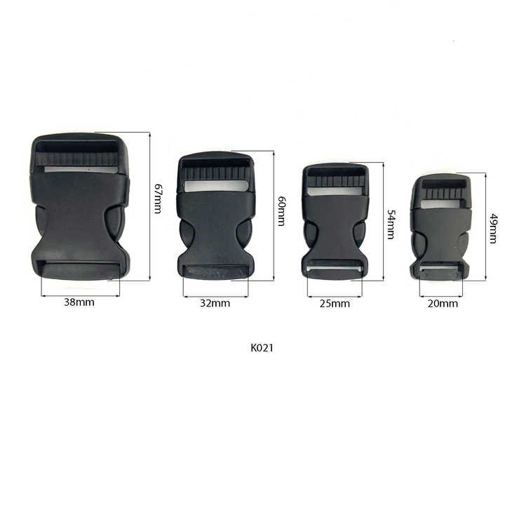 50mm Side Release Buckles Dual Adjustable Slim waist Molle Tactical Backpack Dog Collar strap Belt Buckle
