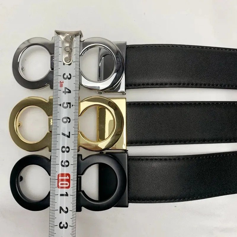 Luxury Designer Belt G Buckle Fashion Genuine Leather Women Belts for Men Letter Double Big Gold Classical Belts