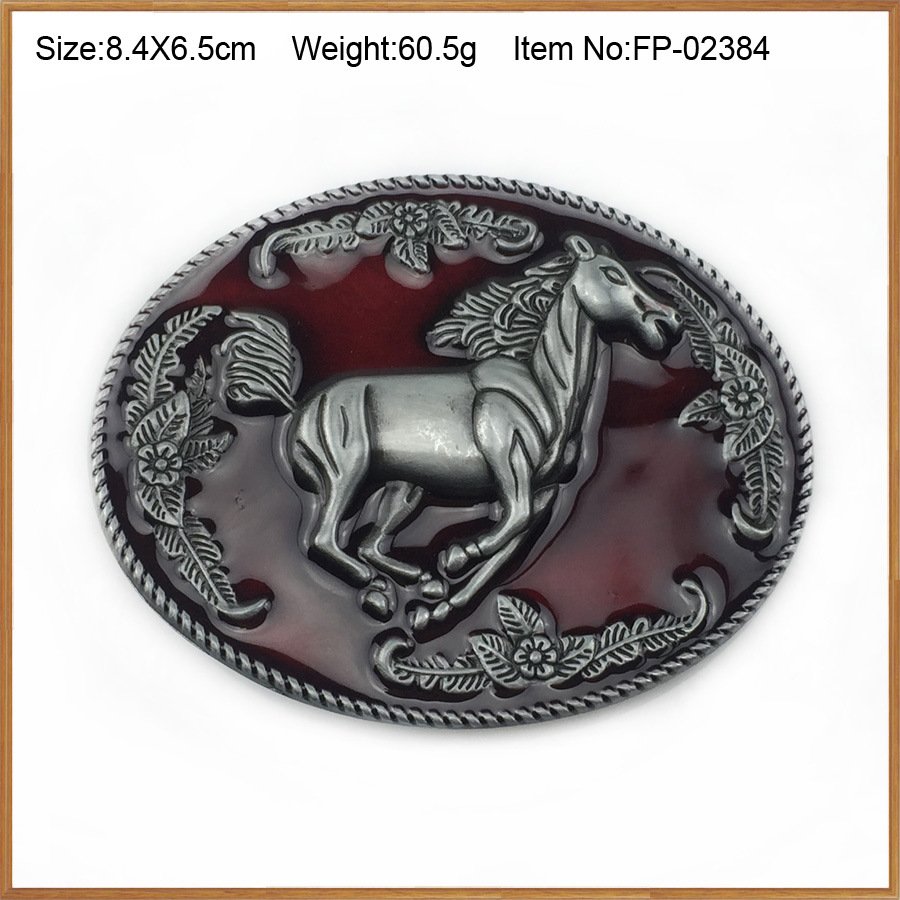 Zinc Alloy Western cowboy Steed belt buckle 02384 Retro casual Western denim belt buckle
