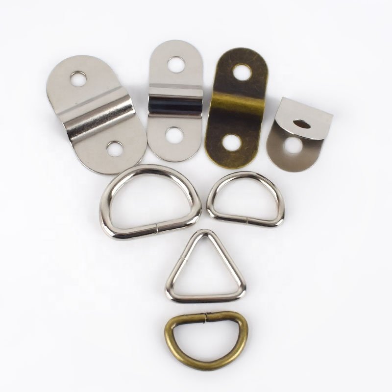 Meetee BF241 20mm DIY Handbag Luggage Trunk D Ring Triangle Hook Bag Buckle Alloy and Zinc Plate Plated Accessory