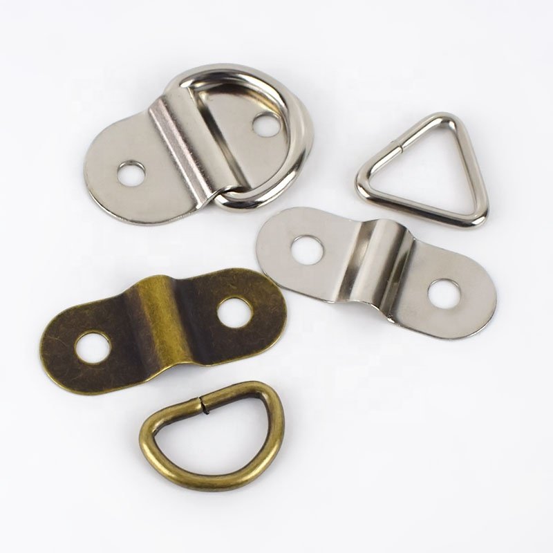 Meetee BF241 20mm DIY Handbag Luggage Trunk D Ring Triangle Hook Bag Buckle Alloy and Zinc Plate Plated Accessory