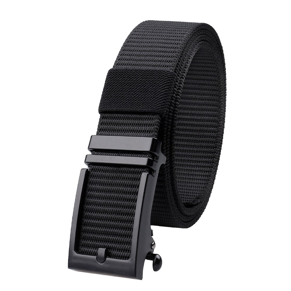 Outdoor Nylon Tactical Belt Adjustable Automatic Buckle Training Metal Buckle Duty Belt Webbing Jeans Casual Belts