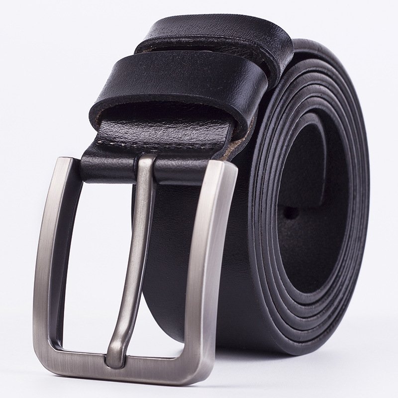 Men's business belt genuine leather belt automatic buckle belt, cowhide belt, simple fashion waistband