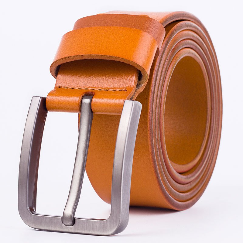 Men's business belt genuine leather belt automatic buckle belt, cowhide belt, simple fashion waistband