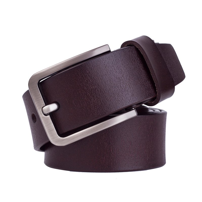 Men's business belt genuine leather belt automatic buckle belt, cowhide belt, simple fashion waistband