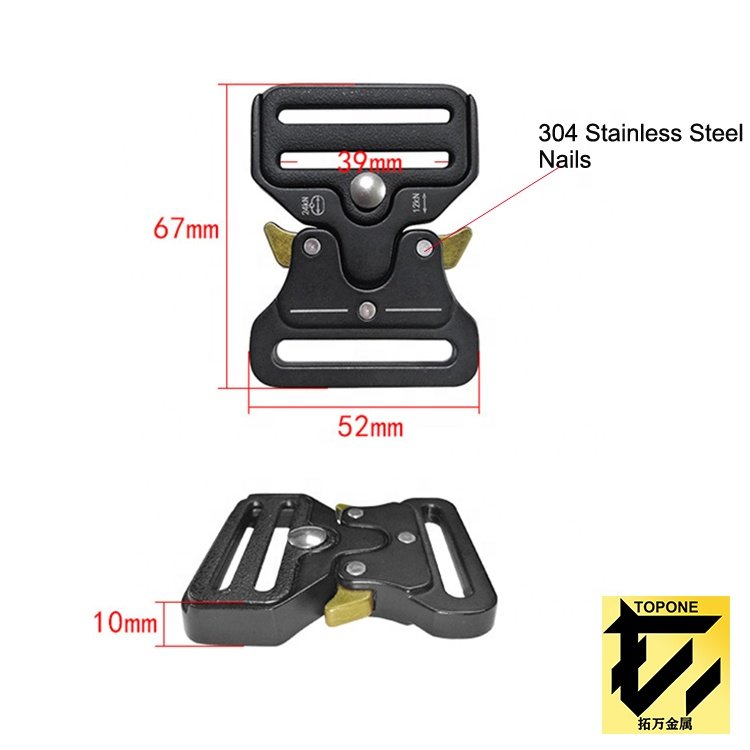 Automatic Quick Release Metal Shoes Buckle 38mm Zinc Alloy Tactical Buckle